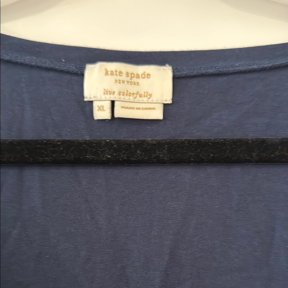 Kate Spade Blue Ruffled Flower Tank Top - Picture 2 of 3